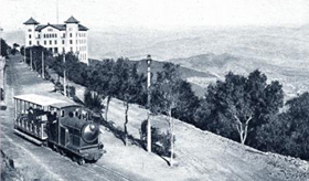 El tren de l’hotel Florida dalt del Tibidabo